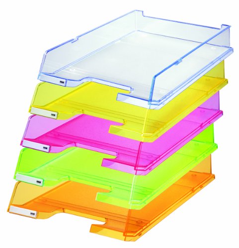 HAN 10220-75 Briefablage DELUXE SIGNAL, DIN A4/C4, mit Clip, stabil, verkettbar, 3er Packung, signal-gelb - 2