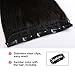 s-noilite® One Piece 16"-22" 45-100g Clip in Remy Human Hair Extensions (18"-50g,#1 Jet Black)