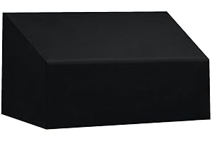 Kaufpirat Premium Outdoor Tarpaulin Garden Bench Cover B 160 x T 60 x HV 60 x HH 80 cm Table and Chair Dust Cover Waterproof Patio Cover 900 D Polyester 6.000 mm Water Resistance 500 g/m², Black