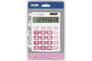 MILAN Blister calculatrice de bureau 8 chiffres, blanc