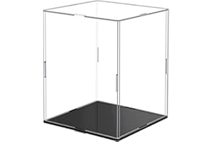 CEET Caja de exhibición Transparente de acrílico, Vitrina Multifuncional de exhibición de Colecciones a Prueba de Polvo, con Base Engrosada, para muñecas de Acción de Juguetes (8x6x14inch/20x15x35cm)