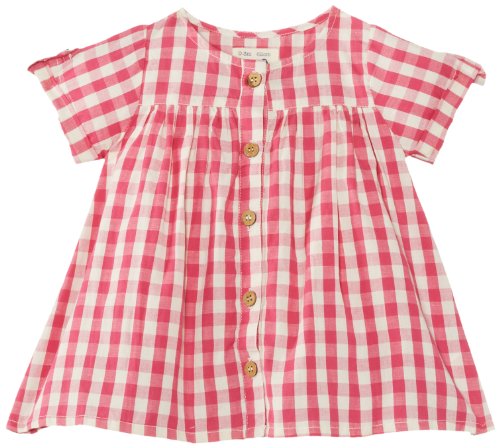 Kite Kids Baby Girls Bg141 Checkered Short Sleeve Dress, Pink (Fuschia/Ecru), 3-6 Months