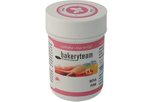 ‎BAKERYTEAM bakeryteam Lebensmittelfarbe Glasurfarbe Icing Colour Gelfarbe Rosa, 35 g
