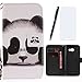 Produktbild Samsung Galaxy A5 2017 Hülle, Lotuslnn PU Leder Wallet Hülle Schutzhülle with TPU Protector Back ledertasche Schutzhülle for Samsung Galaxy A5 2017 / SM-A520F [Samsung Galaxy A5 2017 Schutzfolie+Stylus Pen] - Panda
