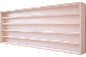 Alsino Vitrine Setzkasten Wandregal Holz Modelleisenbahn Regal V-150.5A Spur H0 & N Regal 150 cm 5 Compartimentos con Ranuras