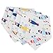 Cute Cartoon Airplane Baby Kid Bandana Bib Triangle Head Scarf Saliva Towel Pack of 5