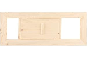FOCKETY Focket Presa d'Aria, rettangolo in Legno Presa d'Aria Regolabile Griglia Ventilazione Bagno Turco Accessorio Sauna Impermeabile e Facile da Pulire per Sauna e Bagno Turco