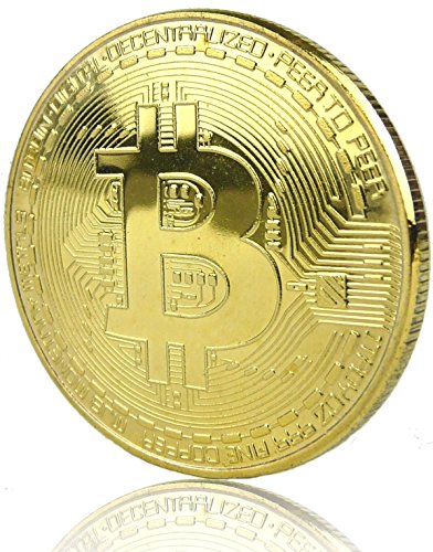 rexul (TM) 1 x vergoldet Bitcoin Münze Collectible BTC Medaille Art Collection Geschenk Physikalische