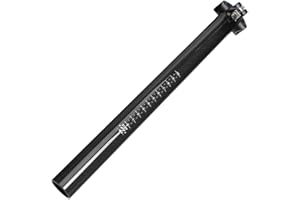 Yaruijia Tija de sillín de fibra de carbono 3K 27,2/30,8/31,6 mm para bicicleta de carretera MTB longitud 350/400 mm