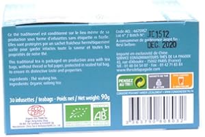 THES DE LA PAGODE Thés de la Pagode - Thé Sou tsian Bio - Thé wulong - Thé oolong Bio - Détox drainage et élimination (30 infusettes)