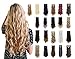 Price comparison product image ZAIQUN 24 Inch 7 Pcs 16 Clips Clip in Human Hair Extensions Long Wavy Curly Full Head Hairpiece Double Weft Thick Naturalash blonde mix bleach blonde
