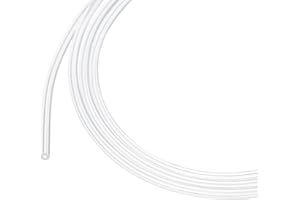 Rebower 5m(16ft) Silicone Tubing 0.5mm ID 2mm OD Clear Industrial Plastic Tubing Pure Silicone Hoses for Pump Siphoning Draining Irrigation Brewing, 0.02" x 0.08"