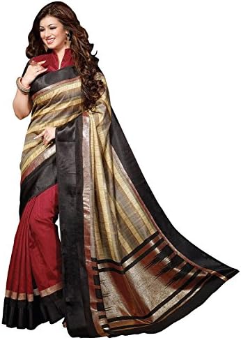 DivyaEmporio Bhagalpuri Saree with Blouse