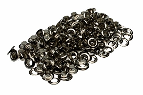 Großpackung Ösen 5 mm Inhalt 100 Stück + Locheisen + Ösenwerkzeug (silber) - 2