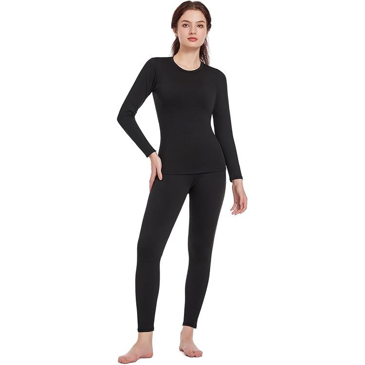 Sous-Vêtement Thermique Femme YUSHOW - Haut Manches Longues Et Legging - Polyester/Élasthanne - Automne/Hiver