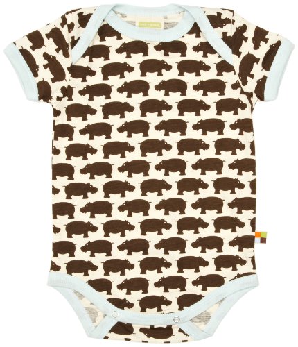 loud + proud Organic Cotton Short Sleeve Body (Chocolate, 0-6 Months)