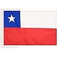 AZ FLAG - Chile Flag - 18'' x 12'' - 100% Polyester Chilean Small Banner with Two Cords - Fade Resistant - Vivid Colors - 18x12 in - 45x30 Cm