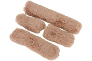 Outback Rider Hochwertiges Kunstfell Polster-Set für den Halfter, 4-teilig, Halfterpolster (Altrosa)