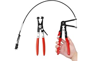 CAREDGO Pinze per Fascette Auto Pinza Fascette Stringitubo Pinza per Tubi Auto Pinze Fascette Flessibili Pinza Fascette Metalliche per Sostituire 5-50MM i Tubi del Carburante, dell'Olio, dell'Acqua