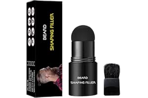Gintdinpu Relleno Moldeador de Barba, Polvo tupido para Barba Relleno Moldeador de Barba, Negro y marrón, Kit de Relleno de Barba para Mejorar la Barba Facial, Forma de reparación de Bigote