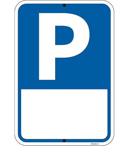 Cartello Di Parcheggio Personalizzabile 45x30 Cm In Composito Di Alluminio 3 Mm, Con Fori, Resistente UV, Made In Germany, Testo A Scelta - 3