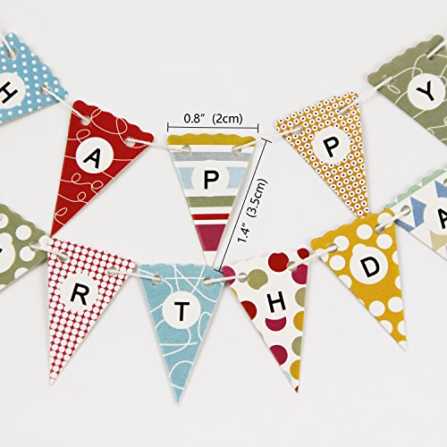 KUNGYO Ein Geburtstagstorte Topper Set Kleine Buntings Banner (Rosa) Cake Topper Kuchenwimpel Girlande Und Golden“One“ - 4