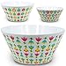 Produktbild alles-meine GmbH 3 TLG. Set _ große Schalen / Kunststoffschalen / Schüsseln - Popcornschalen -  Bunte Blumen / Blüten - Äpfel  - HOCH - rund - 3,8 Liter - aus Melamin / Kuns..