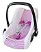 Produktbild ByBoom® – Bezug Sommer/Schutzbezug 100% Baumwolle, Universal Bezug für Babyschale, Autokindersitz, z.B. für Maxi-Cosi CabrioFix, Pebble, City SPS, Farbe: weiß/Streifen fuchsia