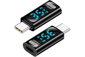 RULGOI Lightning-Buchse auf USB-C-Stecker-Adapter, USB-C auf Lightning-Buchse-Adapter, geeignet für iPhone15-Serie. Unterstützt 35-W-Schnellladung und Datensynchronisierung mit digitaler Anzeige. (2Paket)