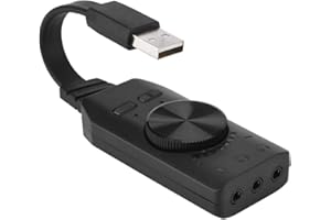 V BESTLIFE Carte Son USB Externe virtuel 7.1, Volume +15%