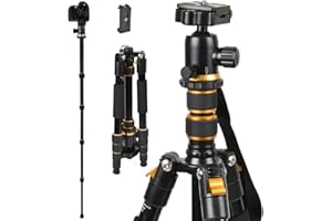 NEWFUN Statyw aparatu, statyw fotograficzny, 160 cm, elastyczny statyw do kamery z głowicą kulową 360° do kamer lustrzanych/lustrzanek cyfrowych/telefonów komórkowych/kamer wideo