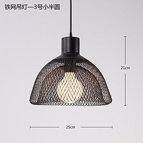 Industry retro, iron net, nostalgic bar, bar, bird, circular Chandelier,No. 3 half circle width 25cm height 21cm