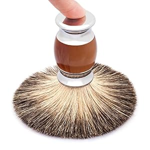 QSHAVE 100% Best Original Pure Badger Hair Shaving Brush Handmade. Faux Agate Handle. Perfect for Wet Shave, Safety… - Image 4