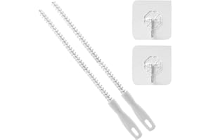 SUBTAVIK 2 pièces Brosse de Nettoyage d'évier Outil de déblocage d'évier Flexible dragage de Tuyau Universel avec 2 Crochets Collants Brosse de Nettoyage de vidange pour évier et égout (45cm/17.7inches)