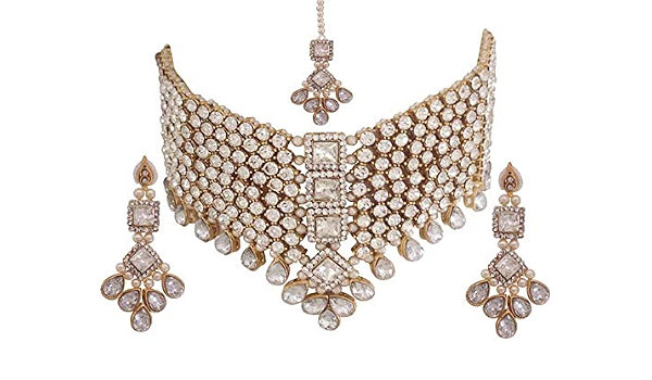 Stone Work Necklace Set for Women at 