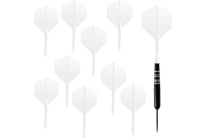 HERZWILD Dart Schäfte und Flights aus einem Stück Dartpfeile Zubehör Dart filghts Dart shafts (Weiß)