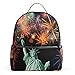 Produktbild ALAZA Freiheitsstatue Feuerwerk Independence Day Rucksack für Schule Bookbag
