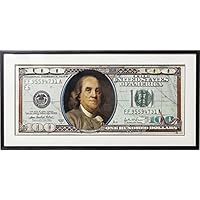 Kare Cuadro Frame Dollars 50 x 100 cm, madera, multicolor, 3 x 100 x 50 cm