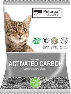 PetCrux Exclusive Scoopable Natural Activated Carbon Cat Litter, 5Kg (Pack of 1)