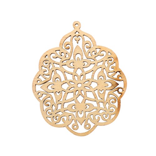 MagiDeal 10pcs blumen klein-Anhänger Deko Basteln Aufhängen Naturholz Schild, Wegbeschreibung,Dekoration, Handwerk - 6