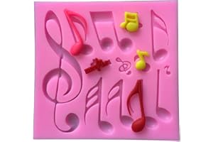 BLUGUL Nota Musicale Stampi in Silicone, per Cioccolato Fondente Torta Gelatina Dolci Dessert
