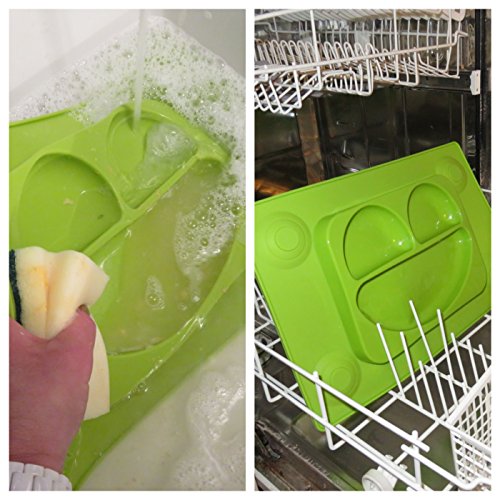 easymat Kinder Tisch-Sets & Saugnapf Teller in einer mit Löffel. Keine Unordnung Kleinkind & Baby Happy Face Fütter-Set. Schale mit Saugnapf Sektionaltor Baby Teller. Von Baby Abstillen Alter 6 Monat + von Tots R Us - 8