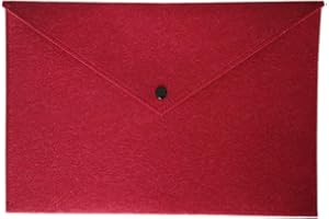 Brussels08 Porte-documents en feutre format A4 avec fermeture à bouton pression Rouge