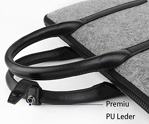 Laptop Aktentaschen  XGUO 15 Zoll Laptop Tasche Filz Und Leder H  lle F  r Surface Book MacBook Pro 15 Mit Touch Bar Dell XPS 15 Acer Chromebook 15 As