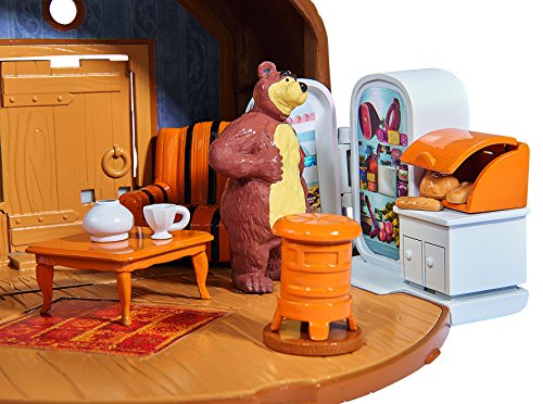 517zBJztR9L Simba - Masha et Michka – La Hutte de Michka - Pliable - 2 Figurines et 15 Accessoires - 109301632