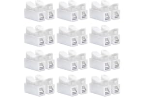 Yosawo 65 Pieces 2P Spring Wire Connectors,Electrical Cable Clamp Terminal Block Connector, LED Strip Light wire connectors （CH2)