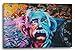 Produktbild Printed Paintings Leinwand (120x80cm): Motiv Albert Einstein umgeben von Graffiti-Kunst Hippe Zim