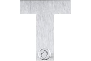 GLD Self Adhesive Alphabet Letters Coat Hooks - The Perfect Wall Hooks for Kids, Hallways, Bathrooms, Kitchens and Bedrooms. Ideal Towel Holders, Hanger Hooks, Key Hooks and More (T)