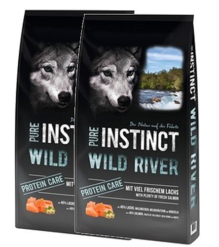 Preisvergleich Produktbild Schock´s PURE INSTINCT Wild River mit Lachs Protein Care 2x12kg