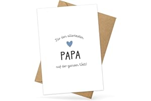 ‎KOKO LORA Koko Lora Grußkarte für den allerbesten Papa der Welt • Karte zum Vatertag, Geburtstagskarte bester Papa mit Umschlag